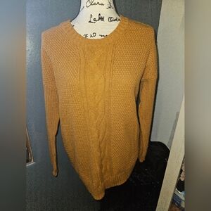 Arizona Jean Co. Womans Gold Knit Sweater Size M
